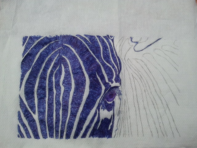 ballpoint pen on napkin (April 2012)